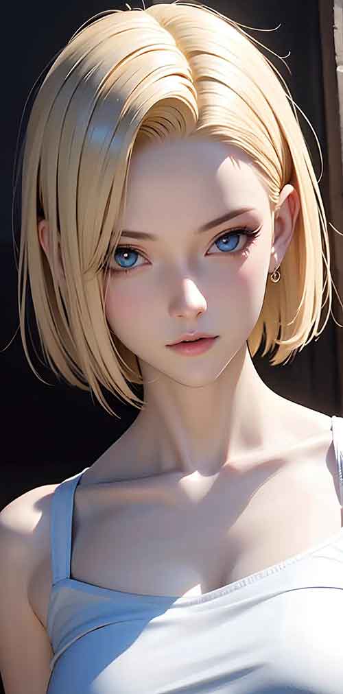 龙珠人造人18号AI绘画同人动漫手机壁纸-part1