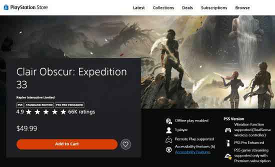 《光与影:33号远征队》PS评分4.9获年度最高评价作品 《光与影:33号远征队》PS评分4.9获年度最高评价作品